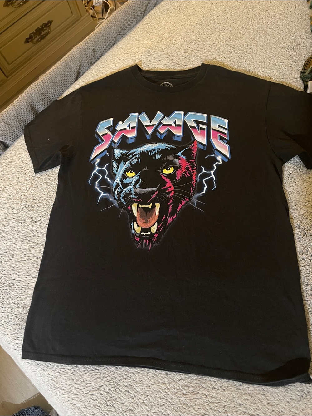 Savage Black Graphic Tee - Men